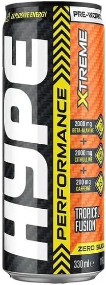 HYPE PRE WORKOUT RTD 330ML 12 pieces – Apple & Blueberry / Tropical / Blackcurrant