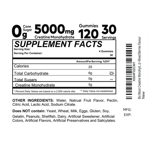 Bio Moon Creatine Monohydrate Gummies