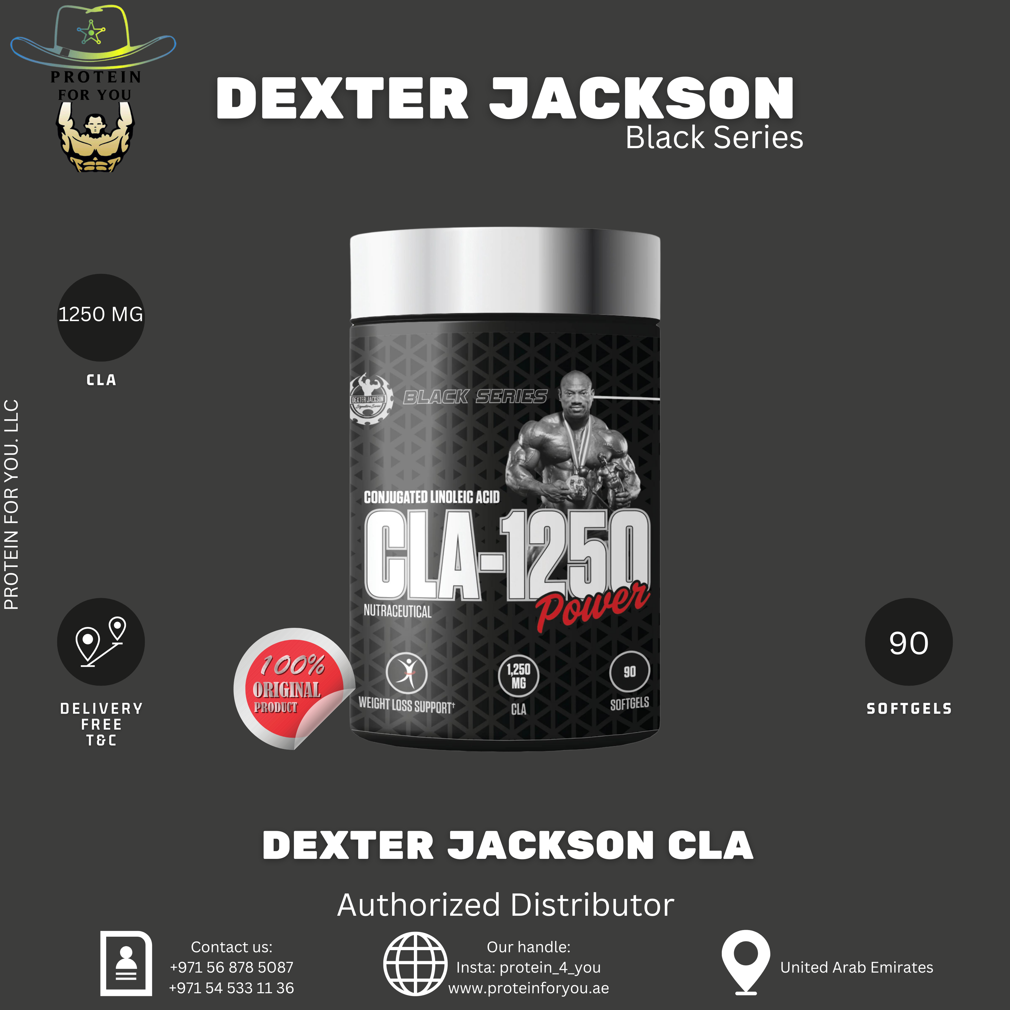 Dexter Jackson CLA-1250mg 90softgels