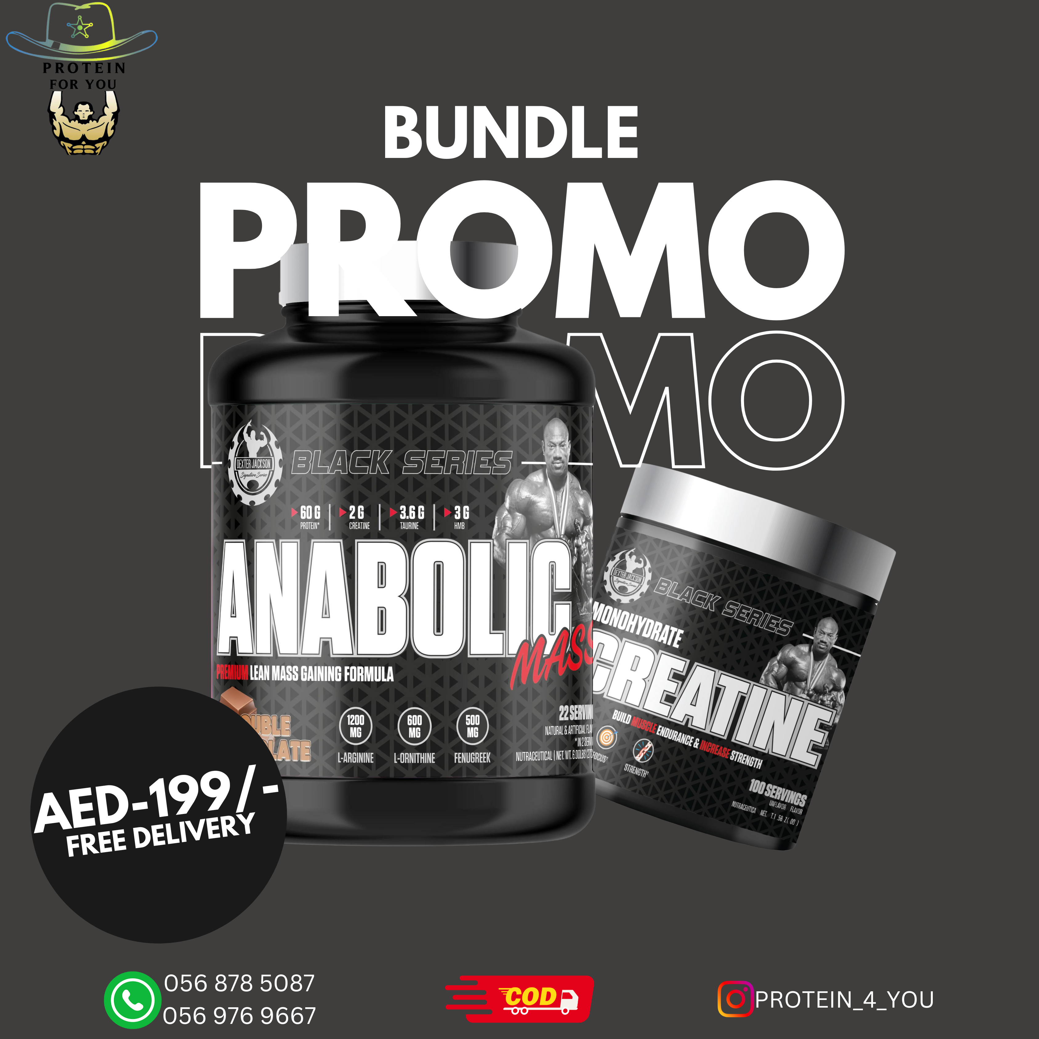 Mass Gaining Stack; Dexter Anabolic Mass and Dexter Creatine