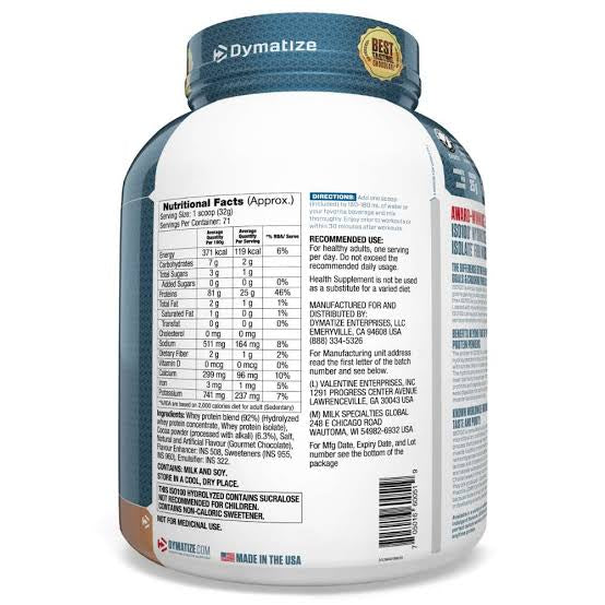 Dymatize ISO 100 Hydrolyzed whey protein isolate, 5 LB