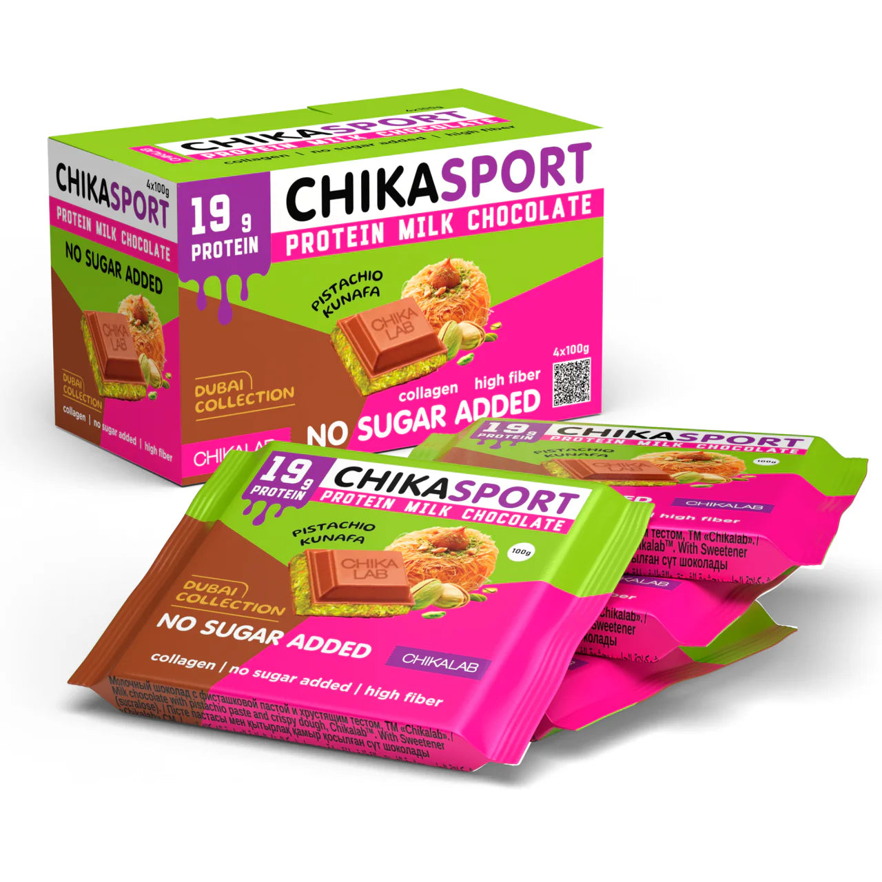 ChikaSport Protein Chocolate 100g Pack of 4