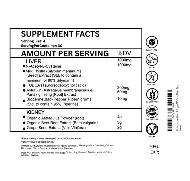 Bio Moon Liver & Kidney Support Gummies