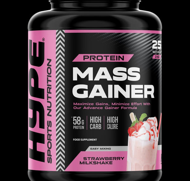 HYPE MASS GAINER 3KG – Strawberry, Chocolate, Vanilla