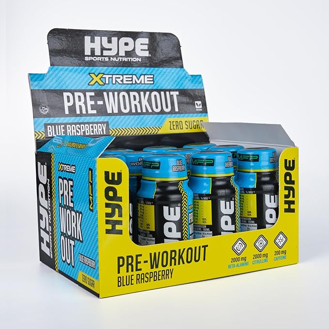 HYPE PRE SHOTS 60ML 12 peice – Blue Raspberry / Marshmallow