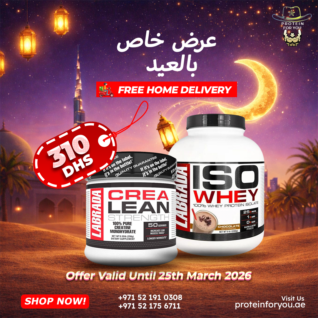 Labrada ISO Whey Protein Isolate + CreaLean Creatine Combo | Lean Muscle, Strength & Fast Recovery Stack