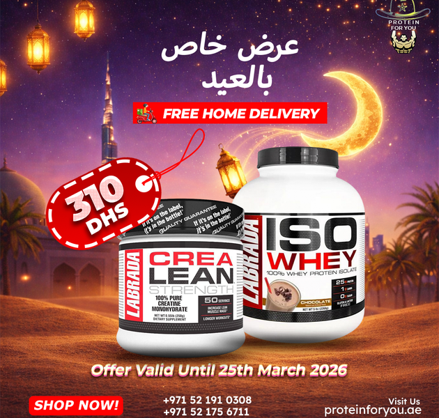 Labrada ISO Whey Protein Isolate + CreaLean Creatine Combo | Lean Muscle, Strength & Fast Recovery Stack
