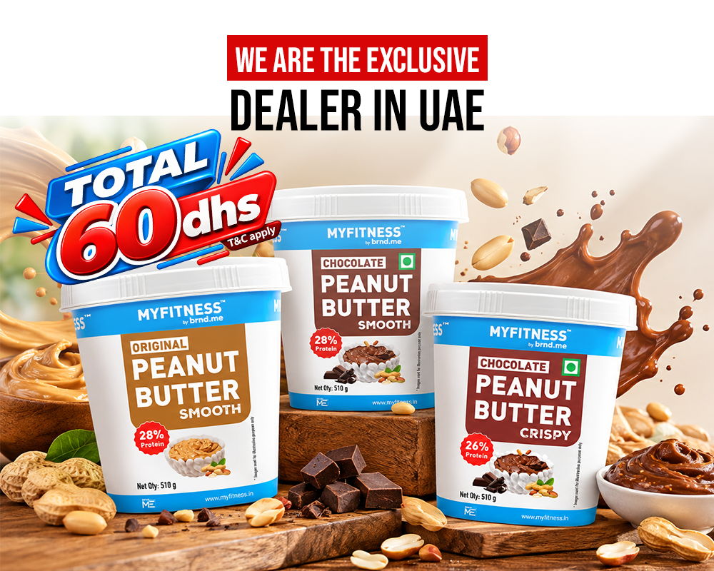 Buy MYFITNESS Peanut Butter Combo Pack UAE – 3 Flavours | AED 60