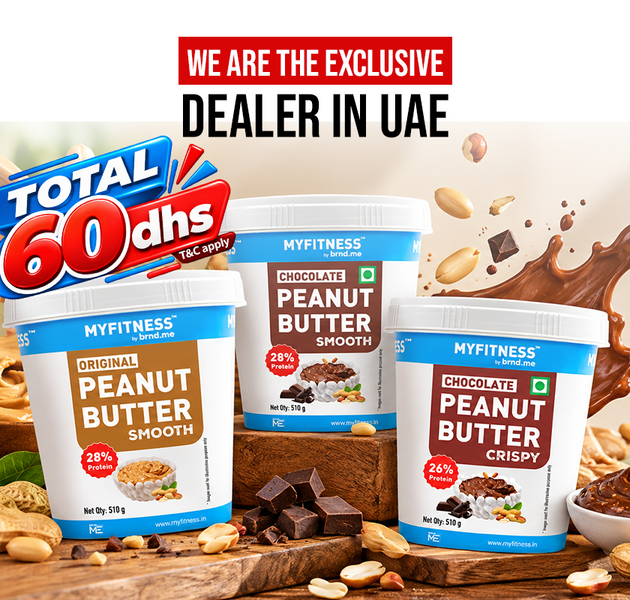 Buy MYFITNESS Peanut Butter Combo Pack UAE – 3 Flavours | AED 60