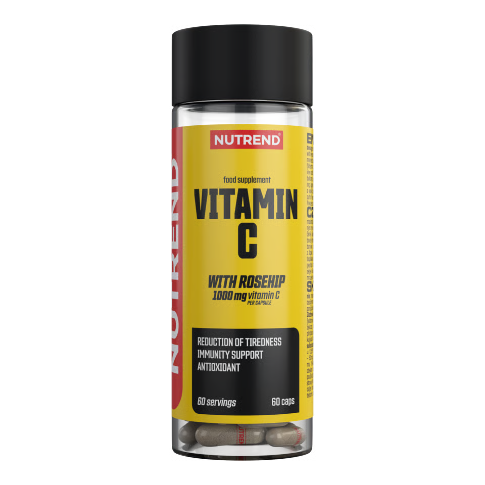 NUTREND Vitamin C 1000mg with Rosehips Capsules | Immune Support & Antioxidant Supplement | 60 Capsules